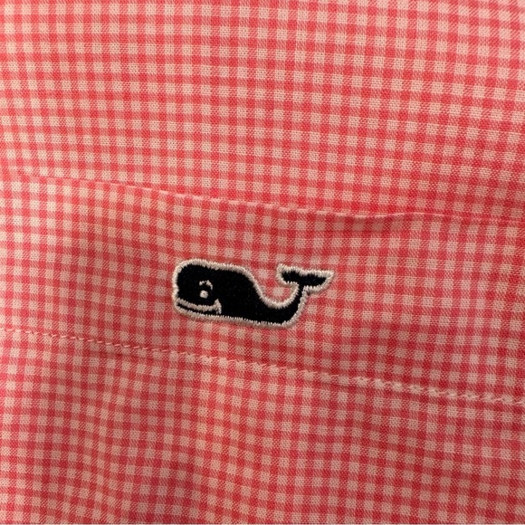 Vineyard Vines Men’s Button Down Shirt Classic Fit Tucker Pink Check Sz XL - Picture 4 of 9